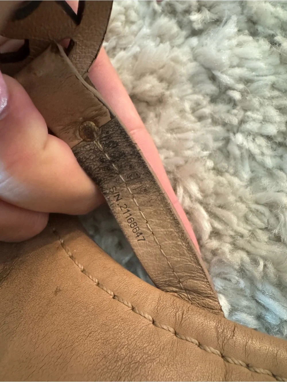 Tory Burch Tan Leather Miller Logo Thong Sandals